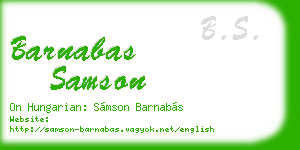 barnabas samson business card