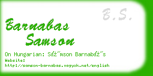 barnabas samson business card